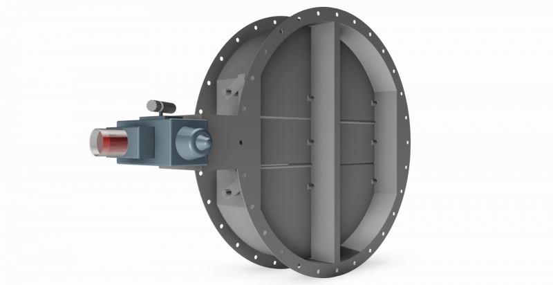Multi-blade circular control damper airtight