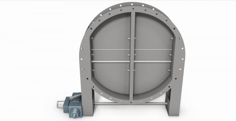 Multi-blade circular control damper airtight + ECTFE coating