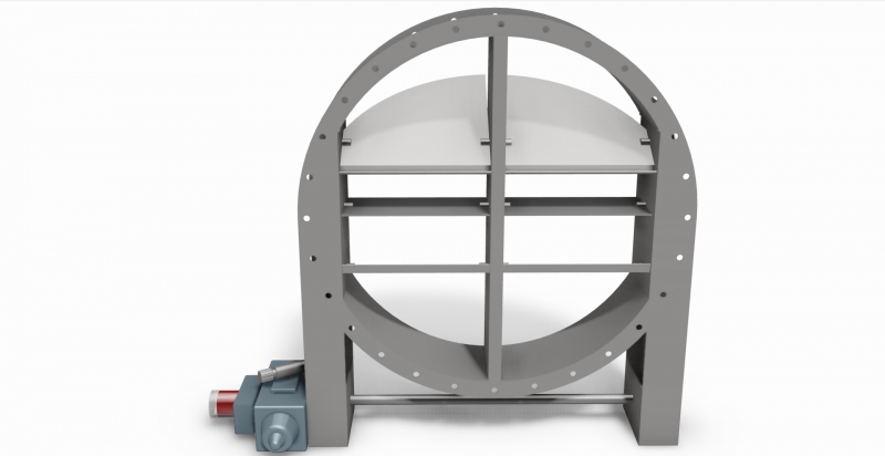 Multi-blade circular control damper airtight + ECTFE coating