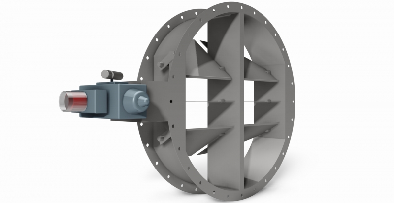 Multi-blade circular control damper airtight