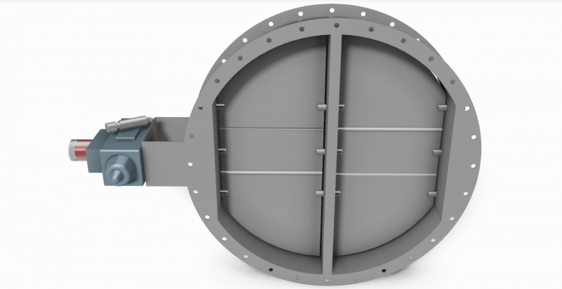 Multi-blade circular control damper airtight