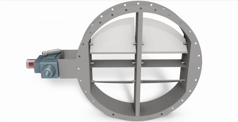 Multi-blade circular control damper airtight