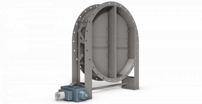 Multi-blade circular control damper airtight + ECTFE coating